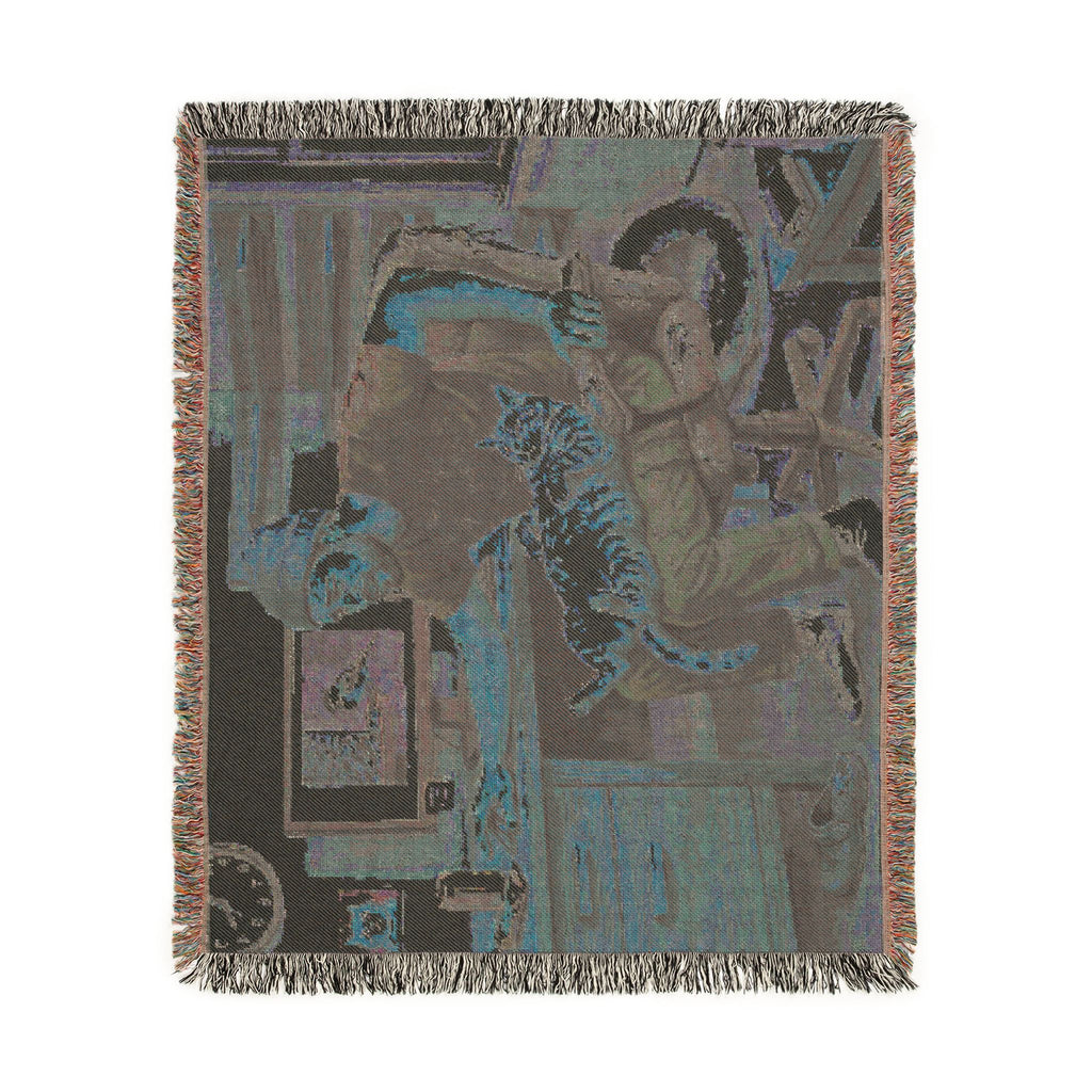 The Cat Dad - Woven Blanket
