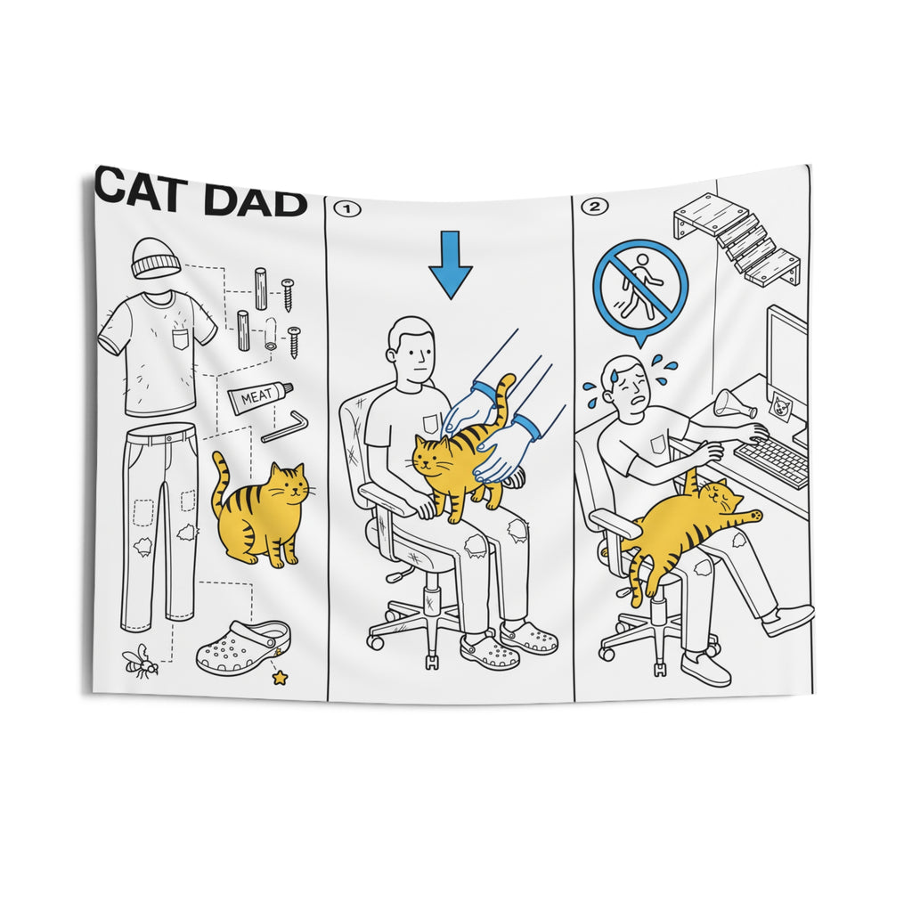 The Cat Dad - Wall Tapestry