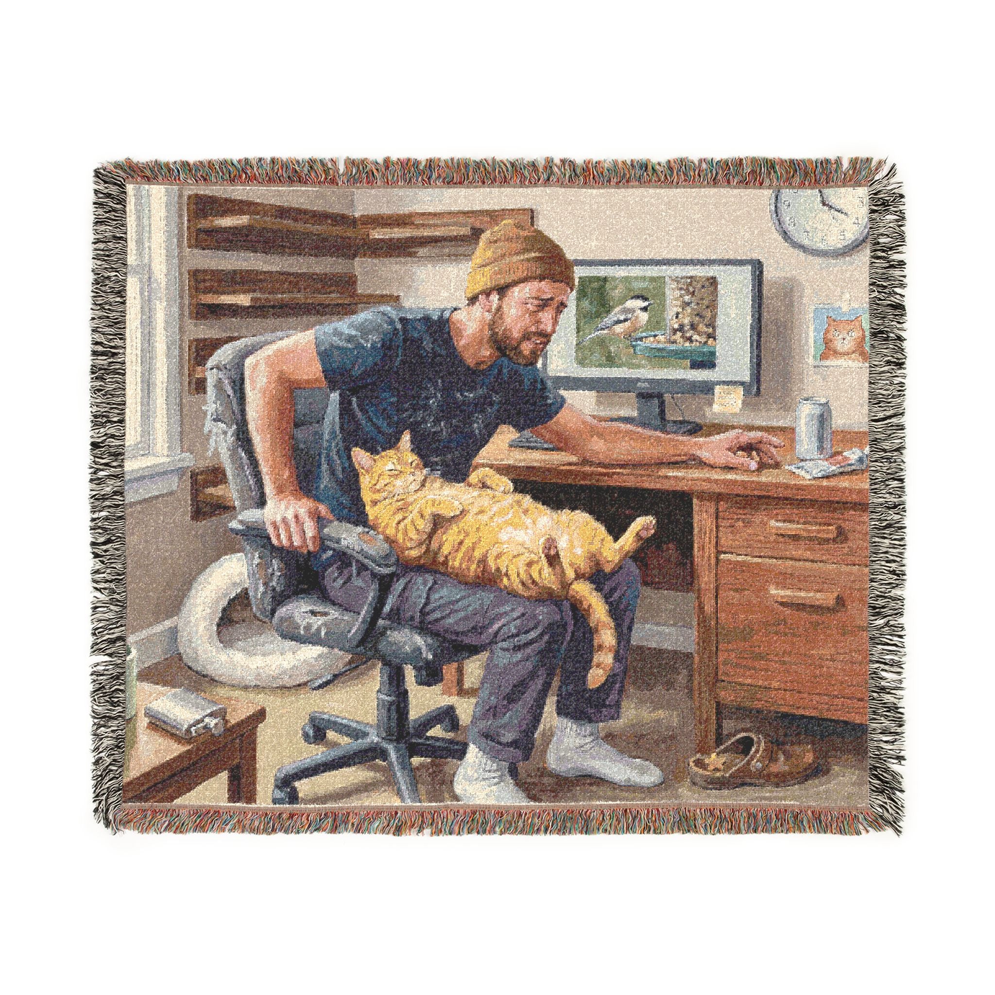 The Cat Dad - Woven Blanket