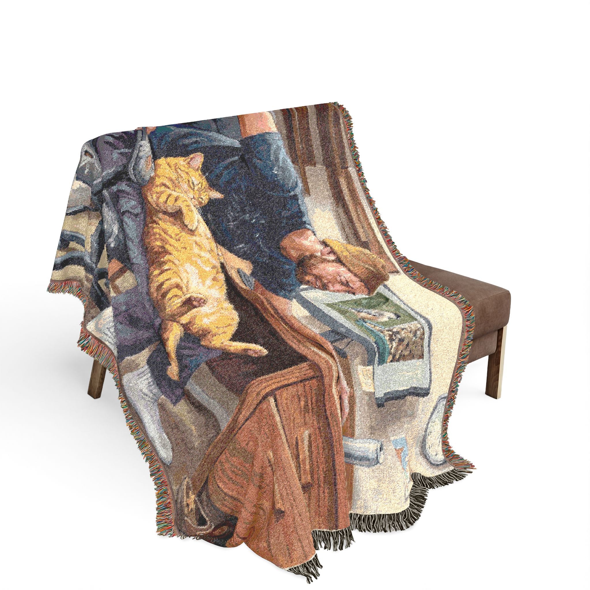 The Cat Dad - Woven Blanket