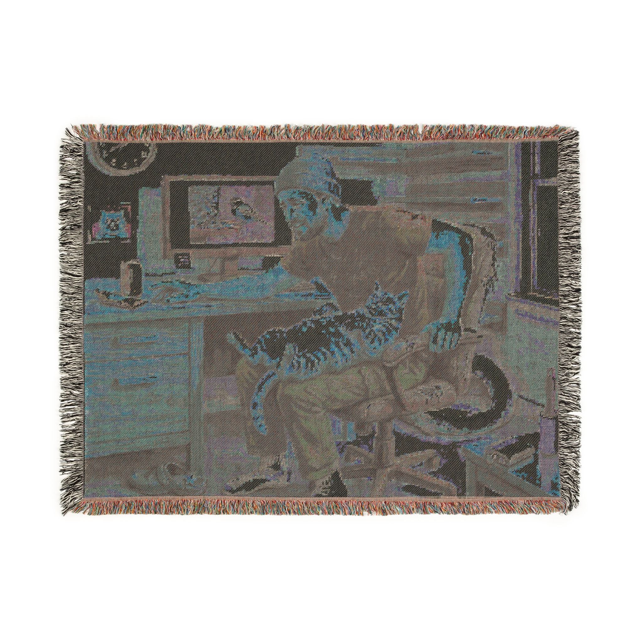 The Cat Dad - Woven Blanket
