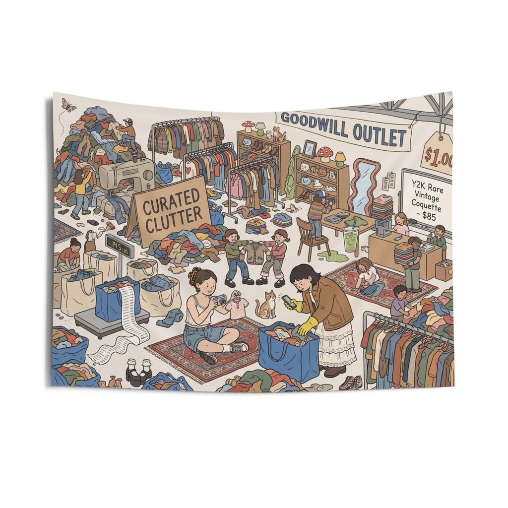 The Thrift Girlie - Wall Tapestry