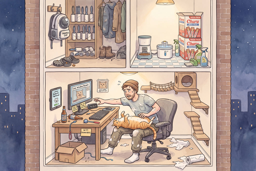 Full design artwork - The Cat Dad - Water Bottle