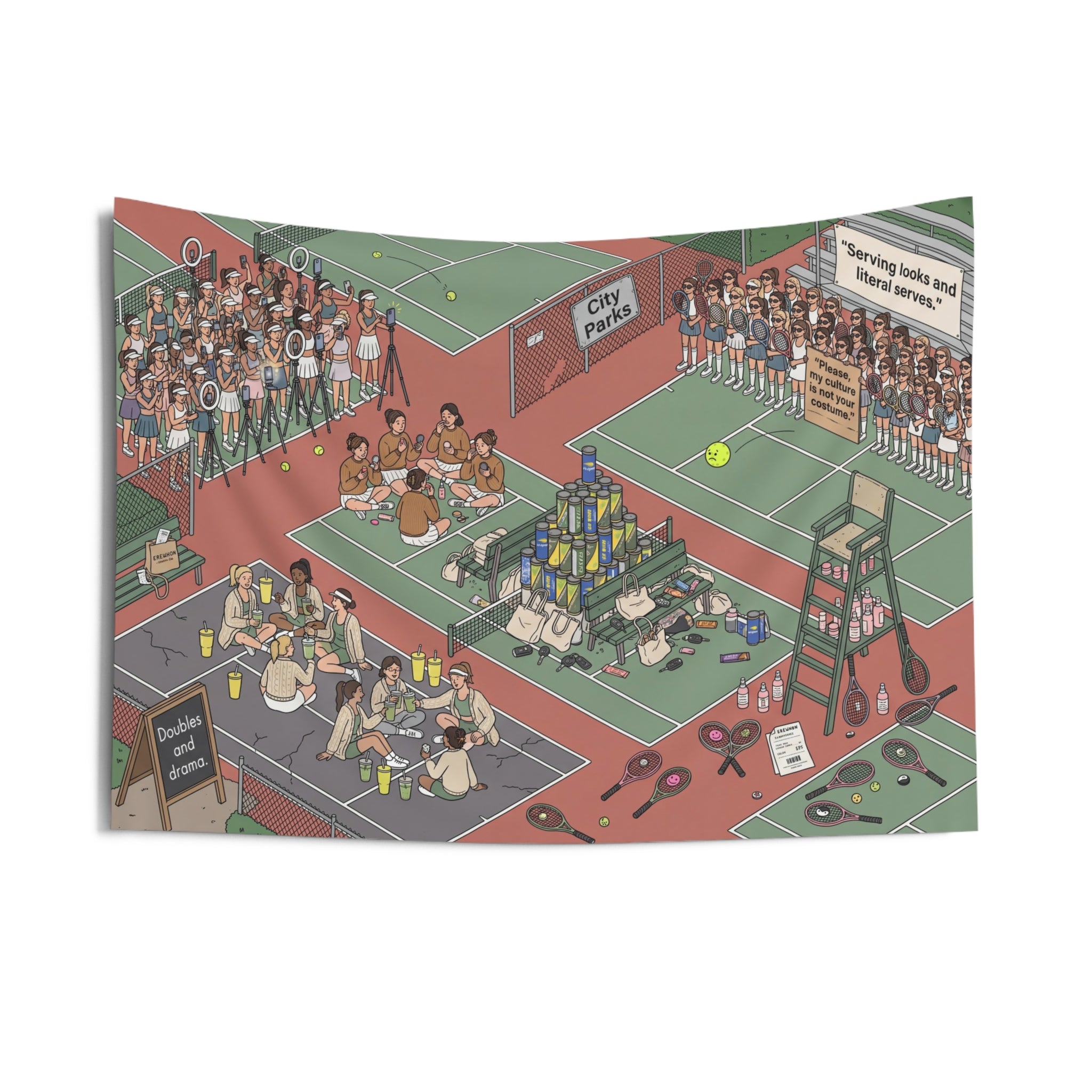 The Tennis Girlie - Wall Tapestry