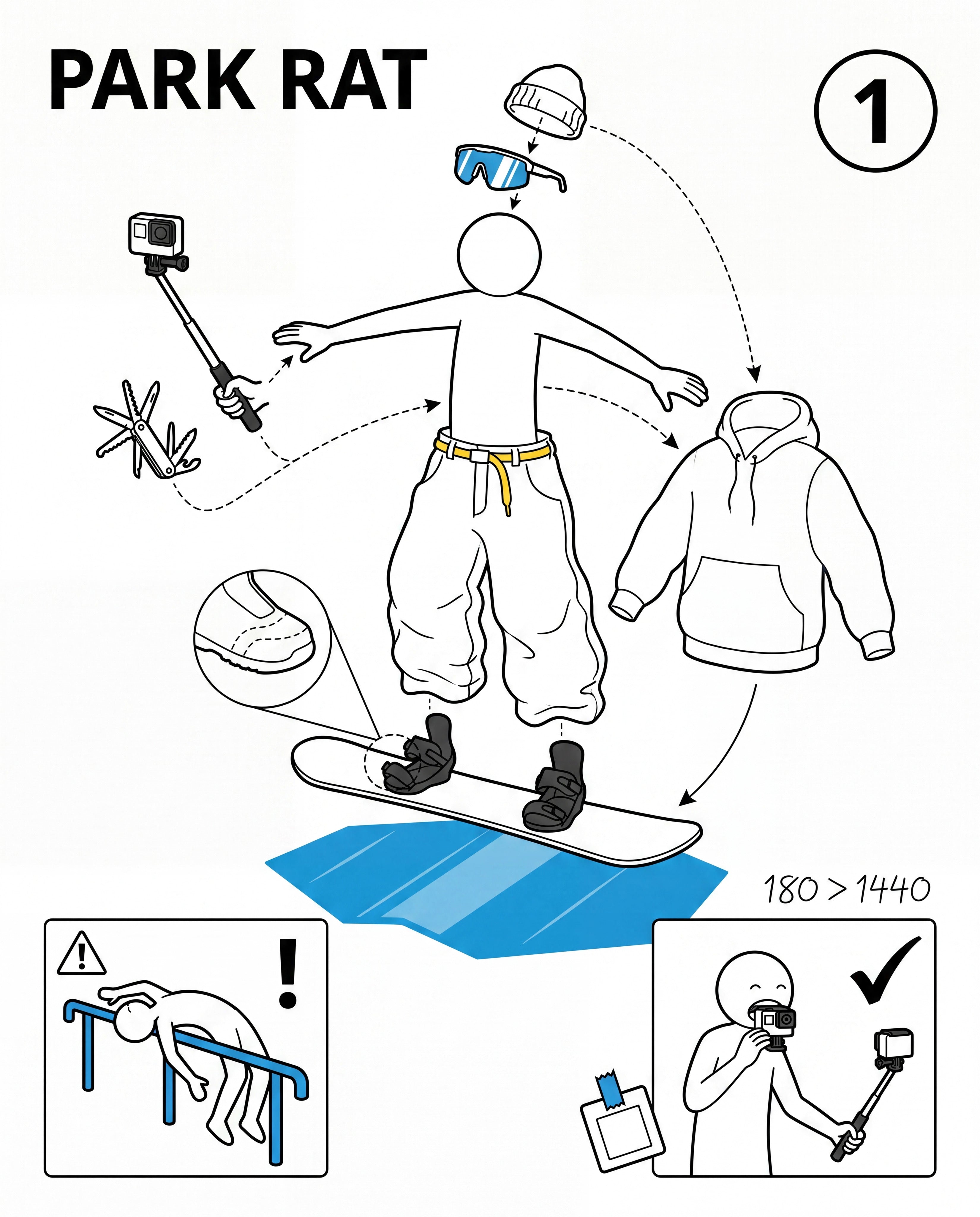 Full design artwork - The Park Rat - Tote Bag