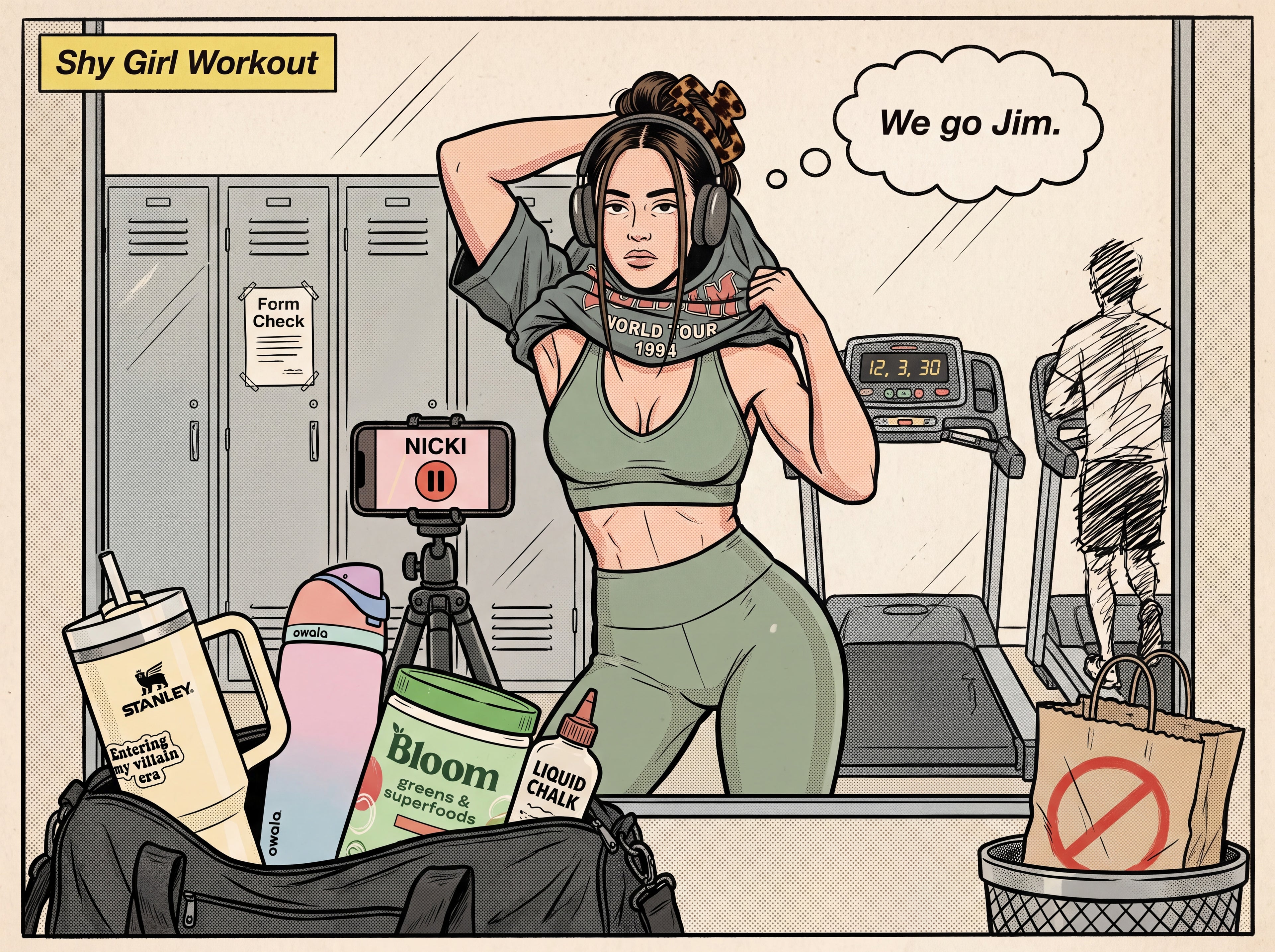 Full design artwork - The Gym Girlie - Wall Tapestry