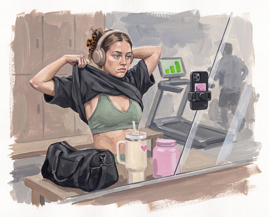 Full design artwork - The Gym Girlie - Woven Blanket