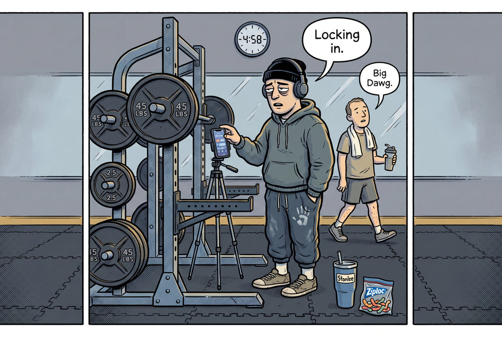 Full design artwork - The 5AM Gym Bro - Water Bottle