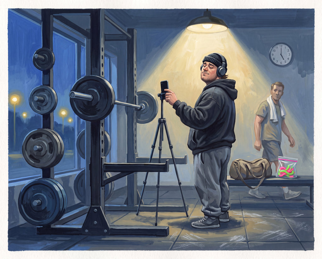 Full design artwork - The 5AM Gym Bro - Woven Blanket