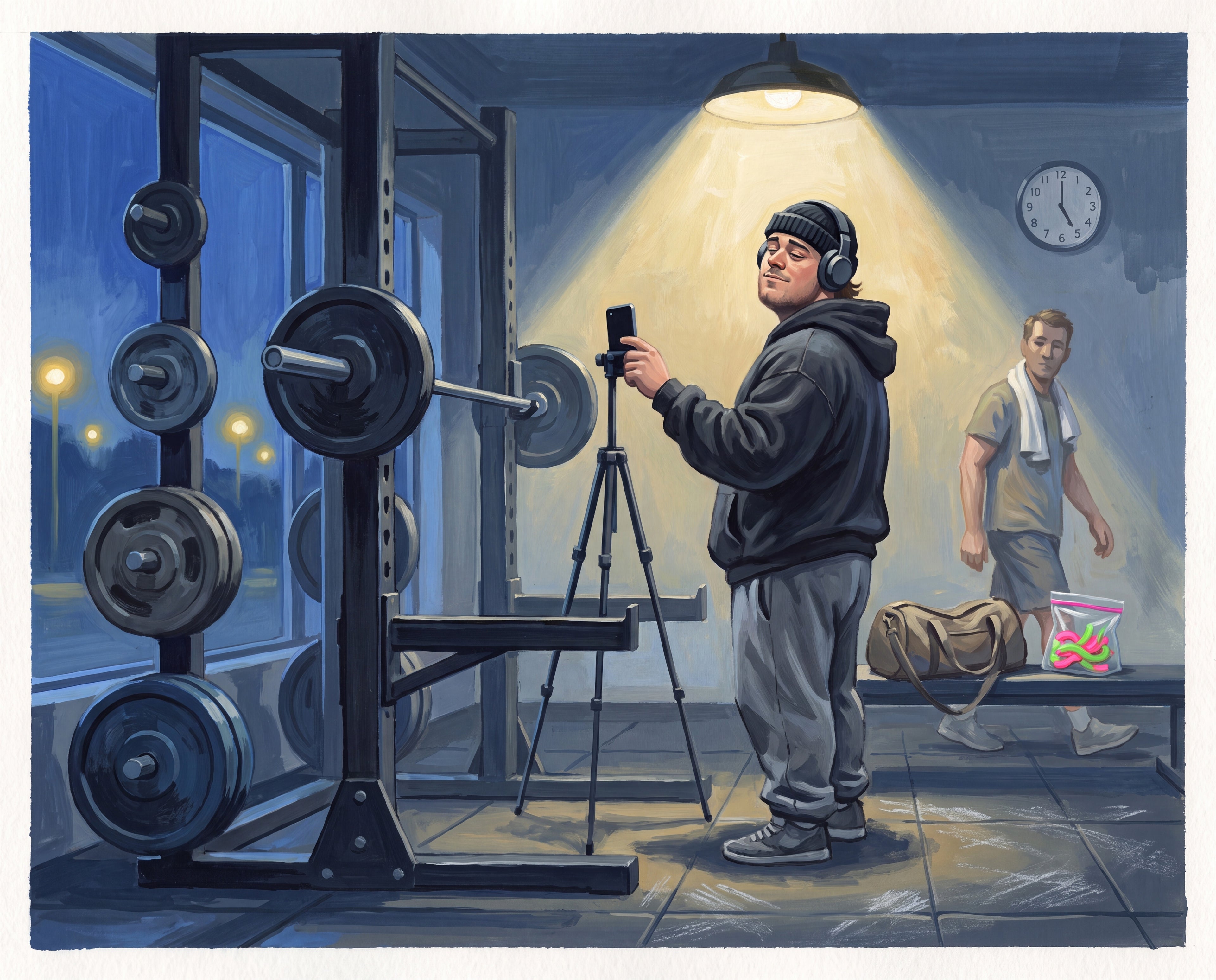 Full design artwork - The 5AM Gym Bro - Woven Blanket