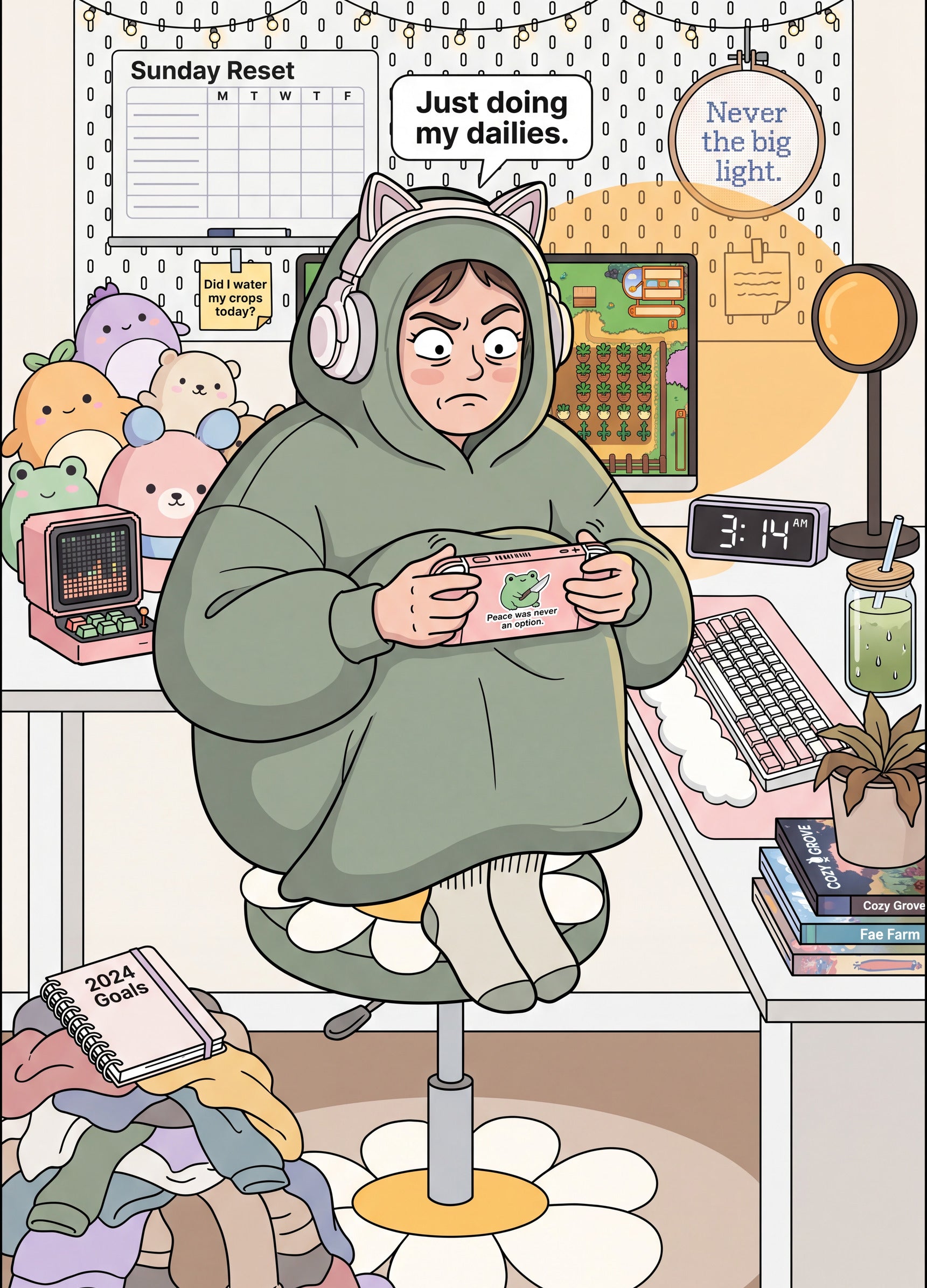 Full design artwork - The Cozy Gamer - Hardcover Journal