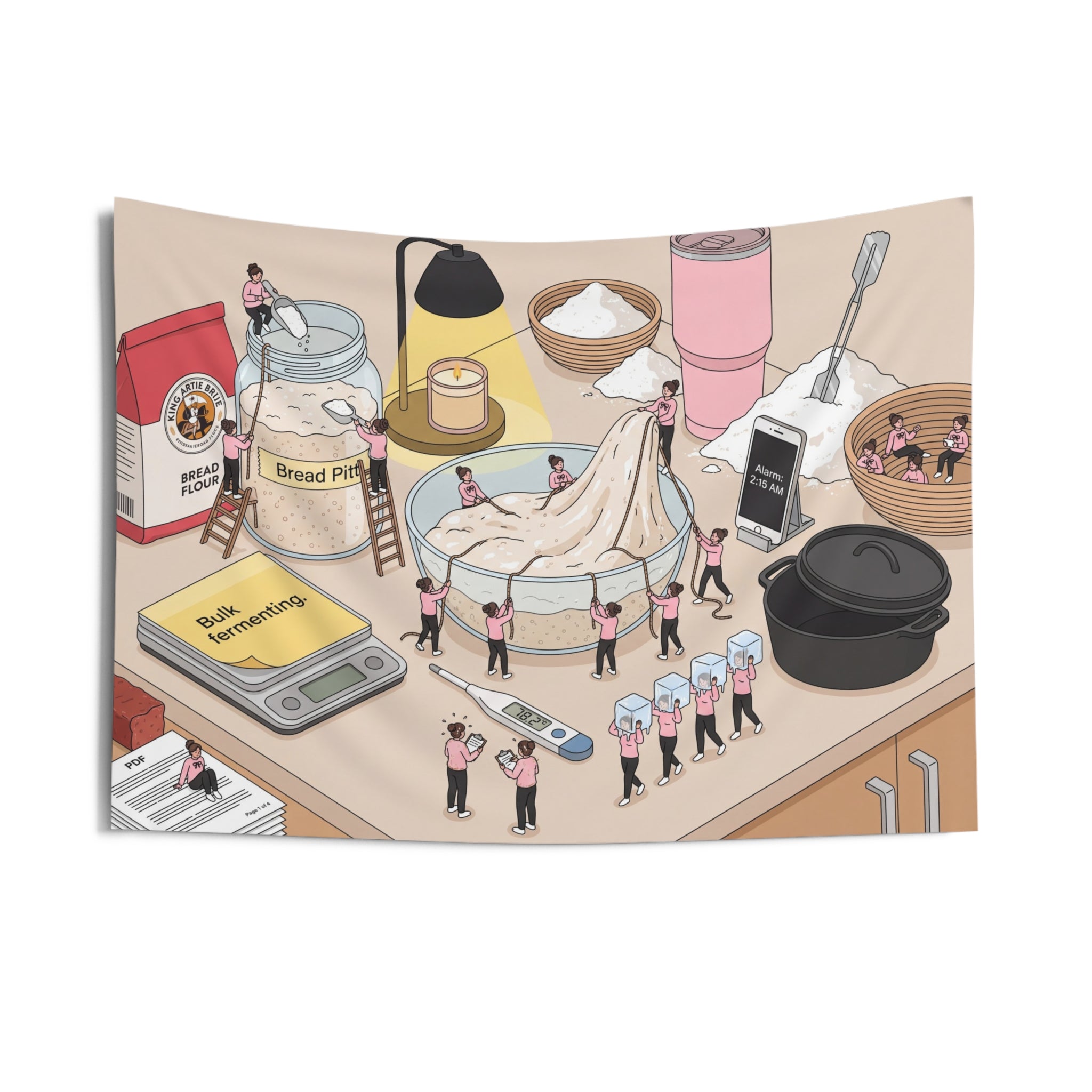 The Sourdough Girlie - Wall Tapestry