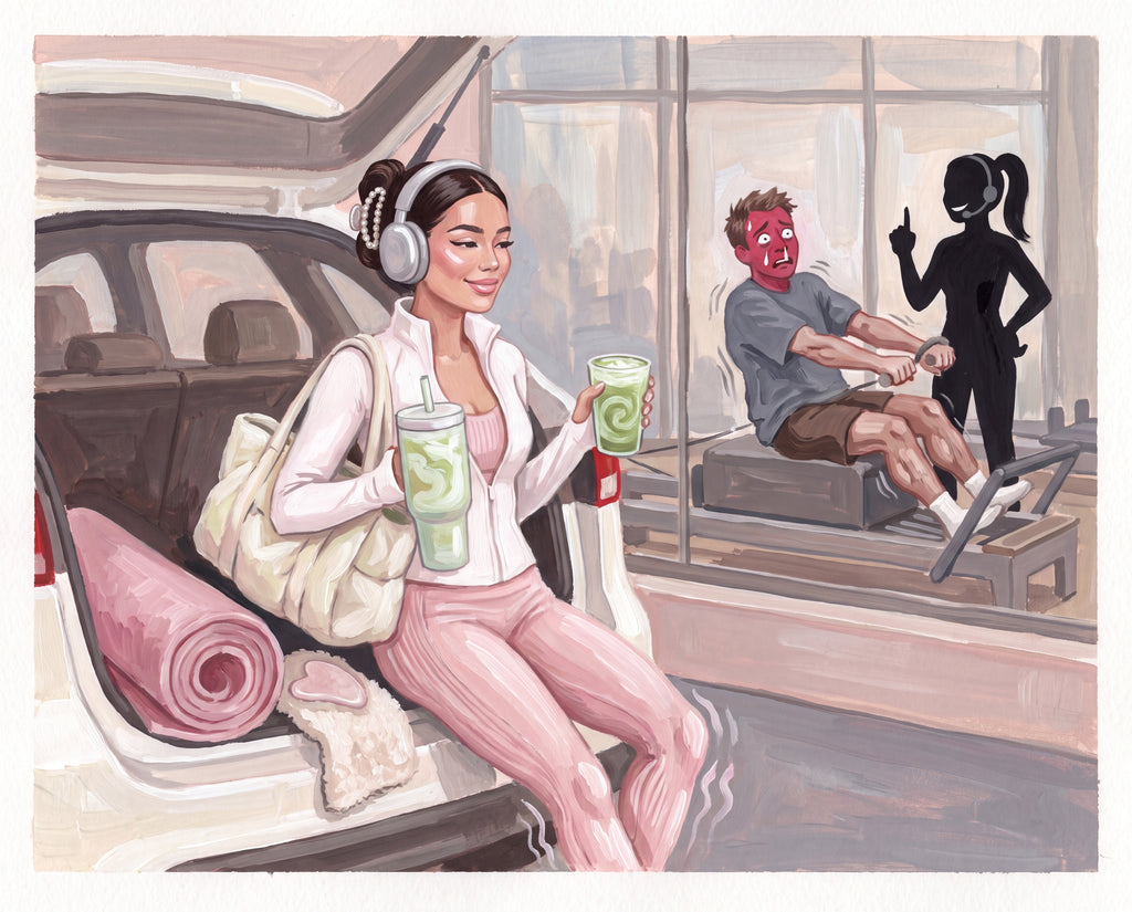 Full design artwork - The Pilates Princess - Woven Blanket
