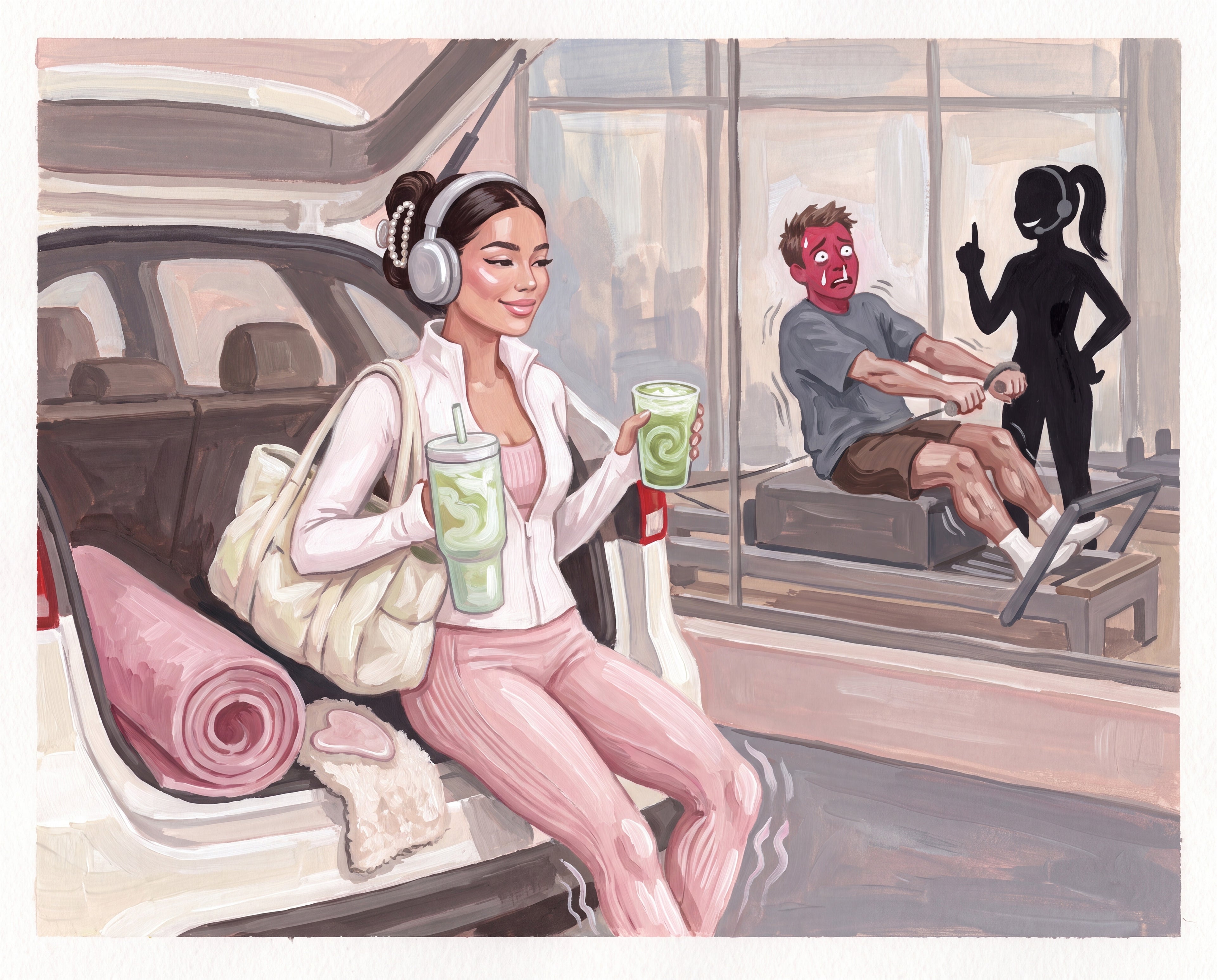 Full design artwork - The Pilates Princess - Woven Blanket
