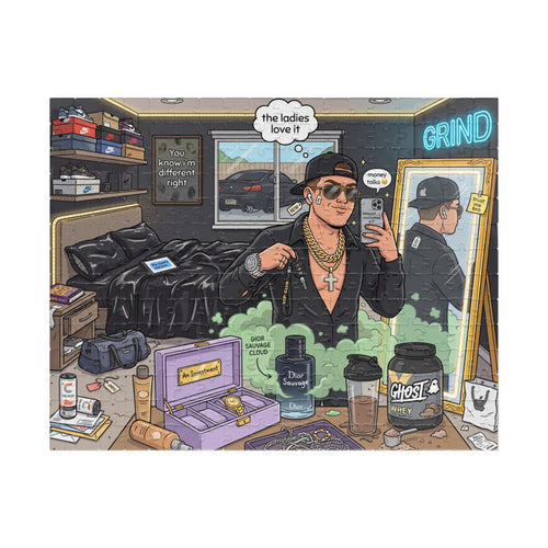 Dude Always Wearing a Gold Chain - Jigsaw Puzzle