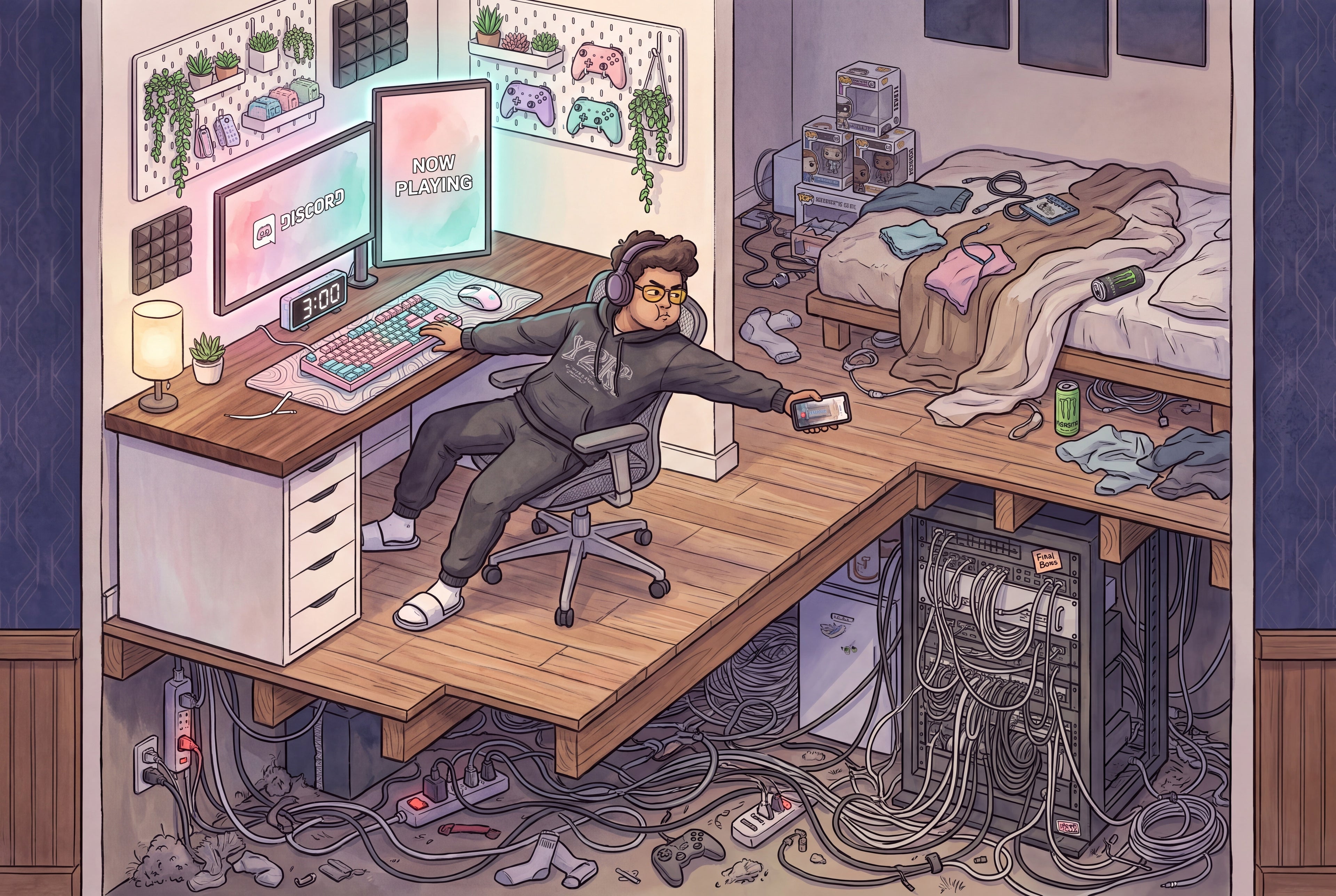 Full design artwork - The Battlestation Gamer - Water Bottle