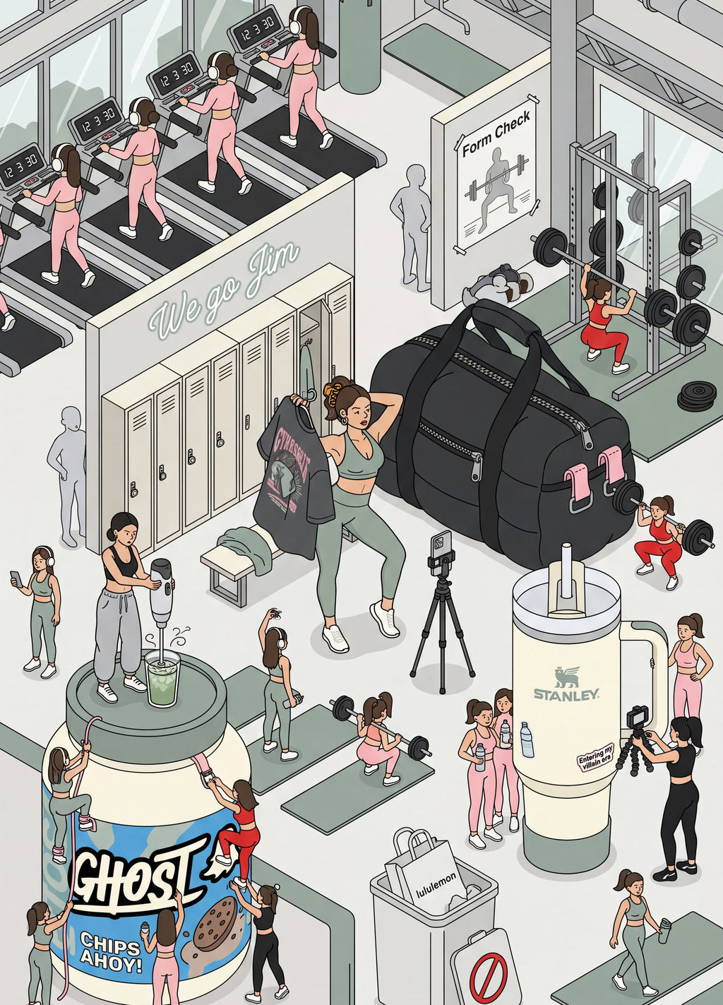 Full design artwork - The Gym Girlie - Hardcover Journal