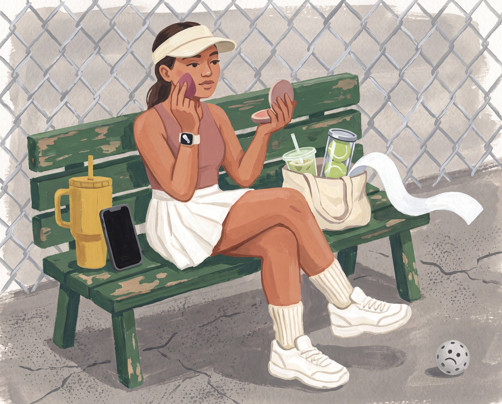 Full design artwork - The Tennis Girlie - Woven Blanket