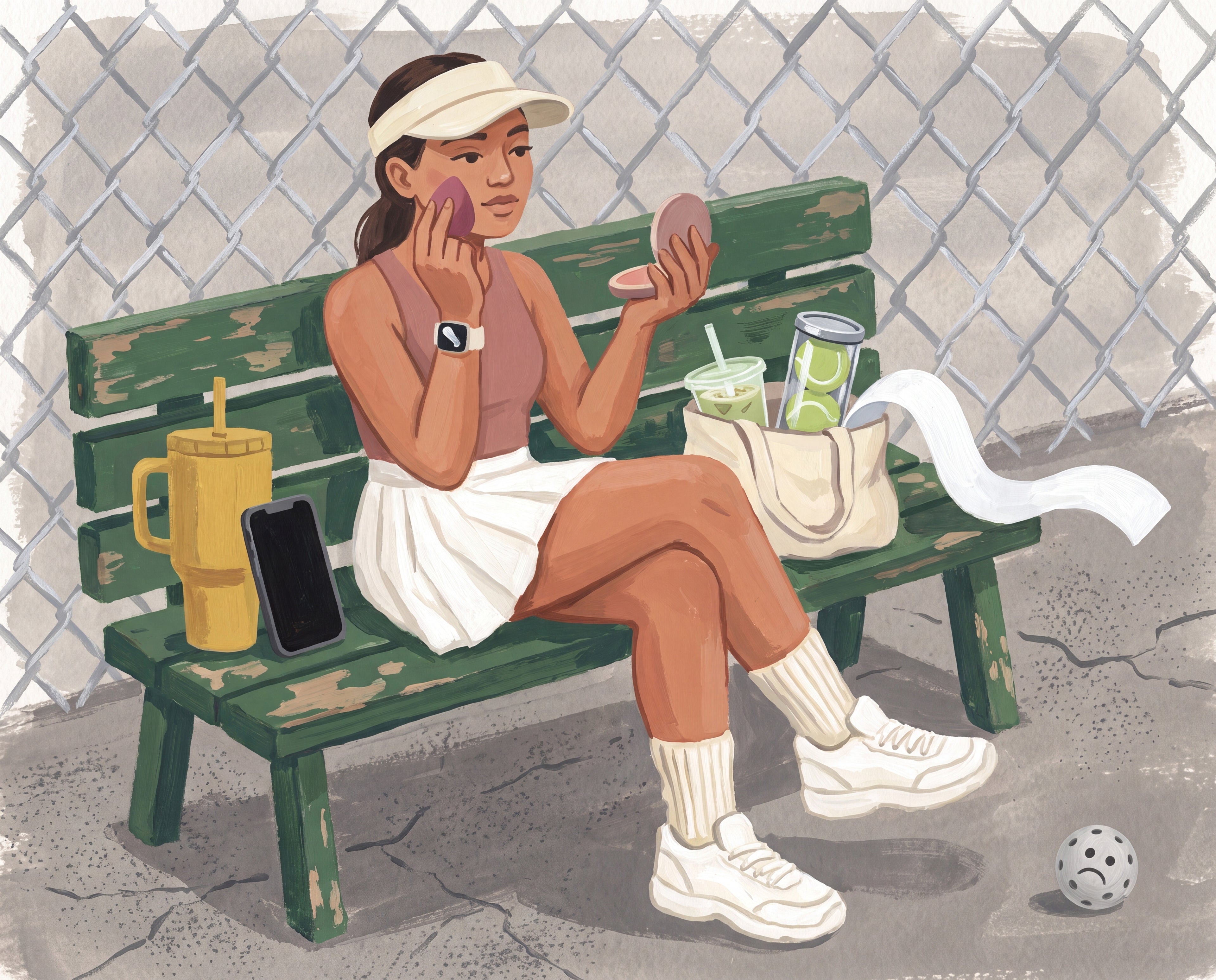 Full design artwork - The Tennis Girlie - Woven Blanket