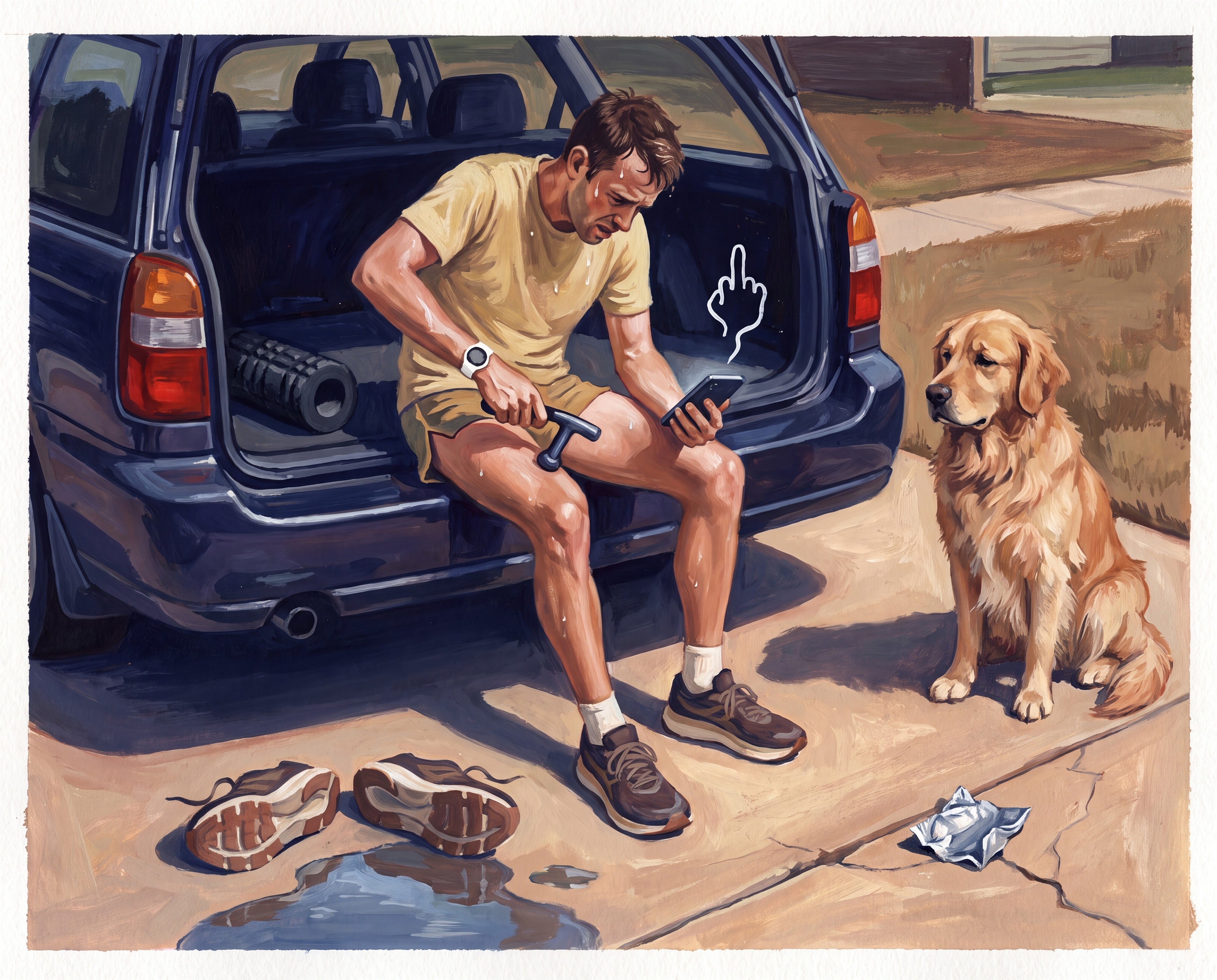 Full design artwork - The Strava Guy - Woven Blanket