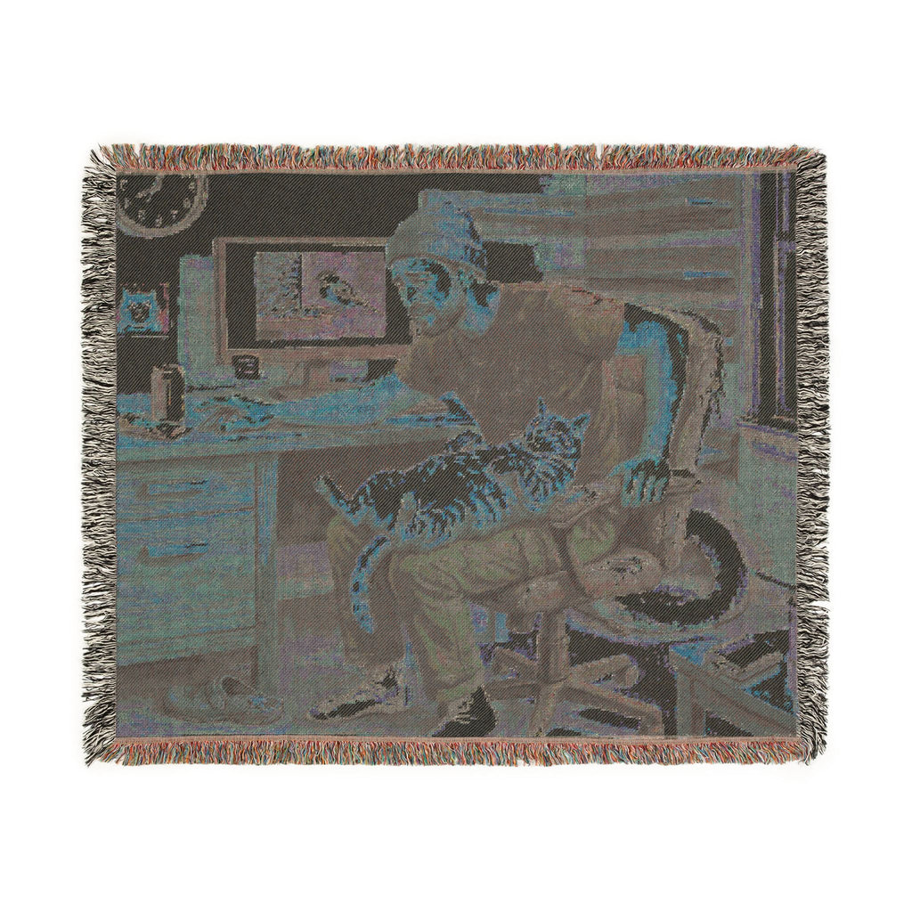 The Cat Dad - Woven Blanket