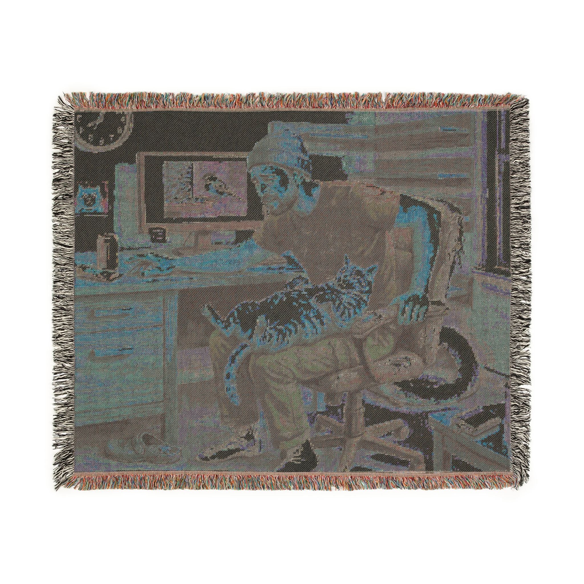 The Cat Dad - Woven Blanket