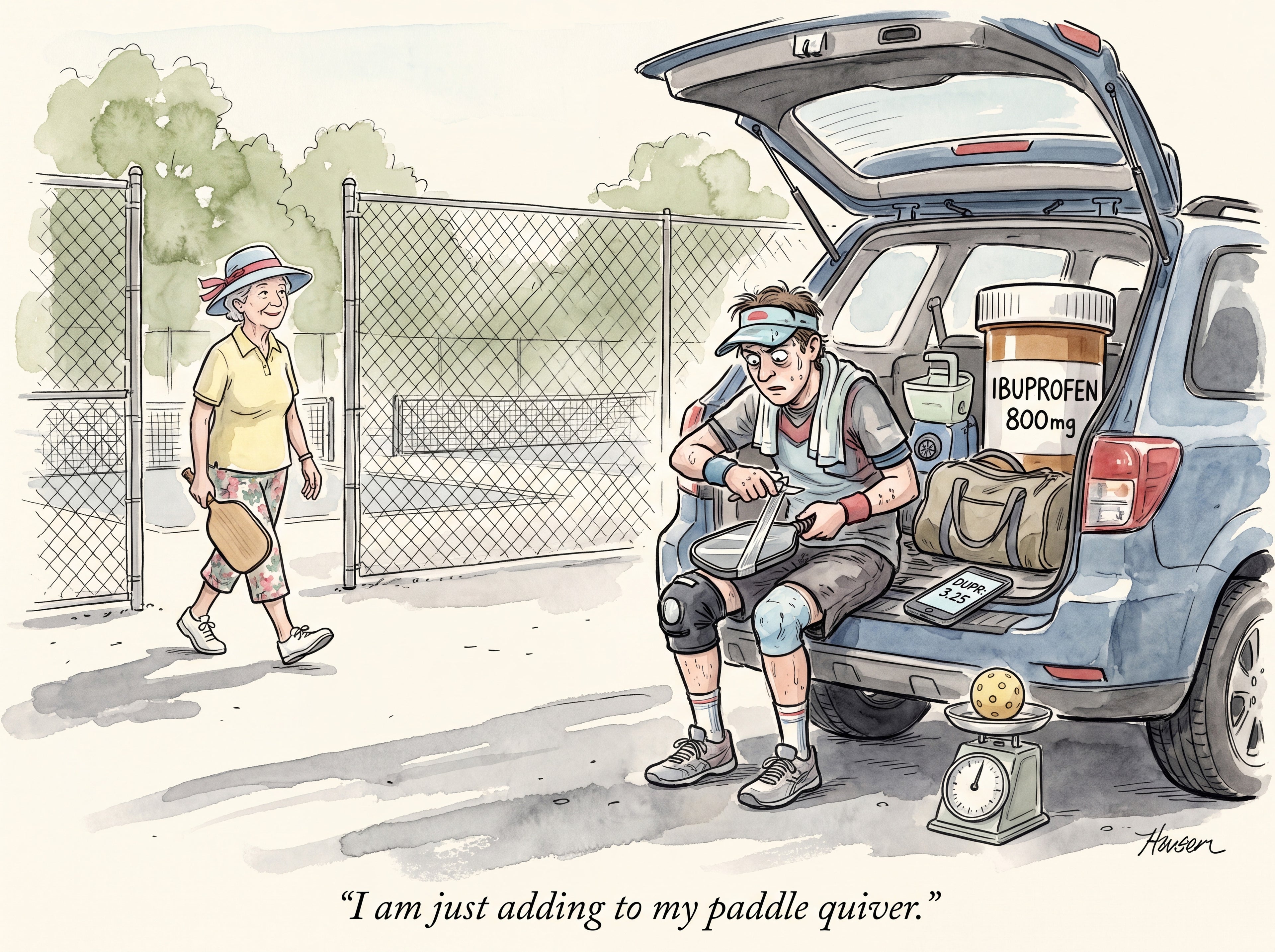 Full design artwork - The Pickleball Obsessive - Wall Tapestry