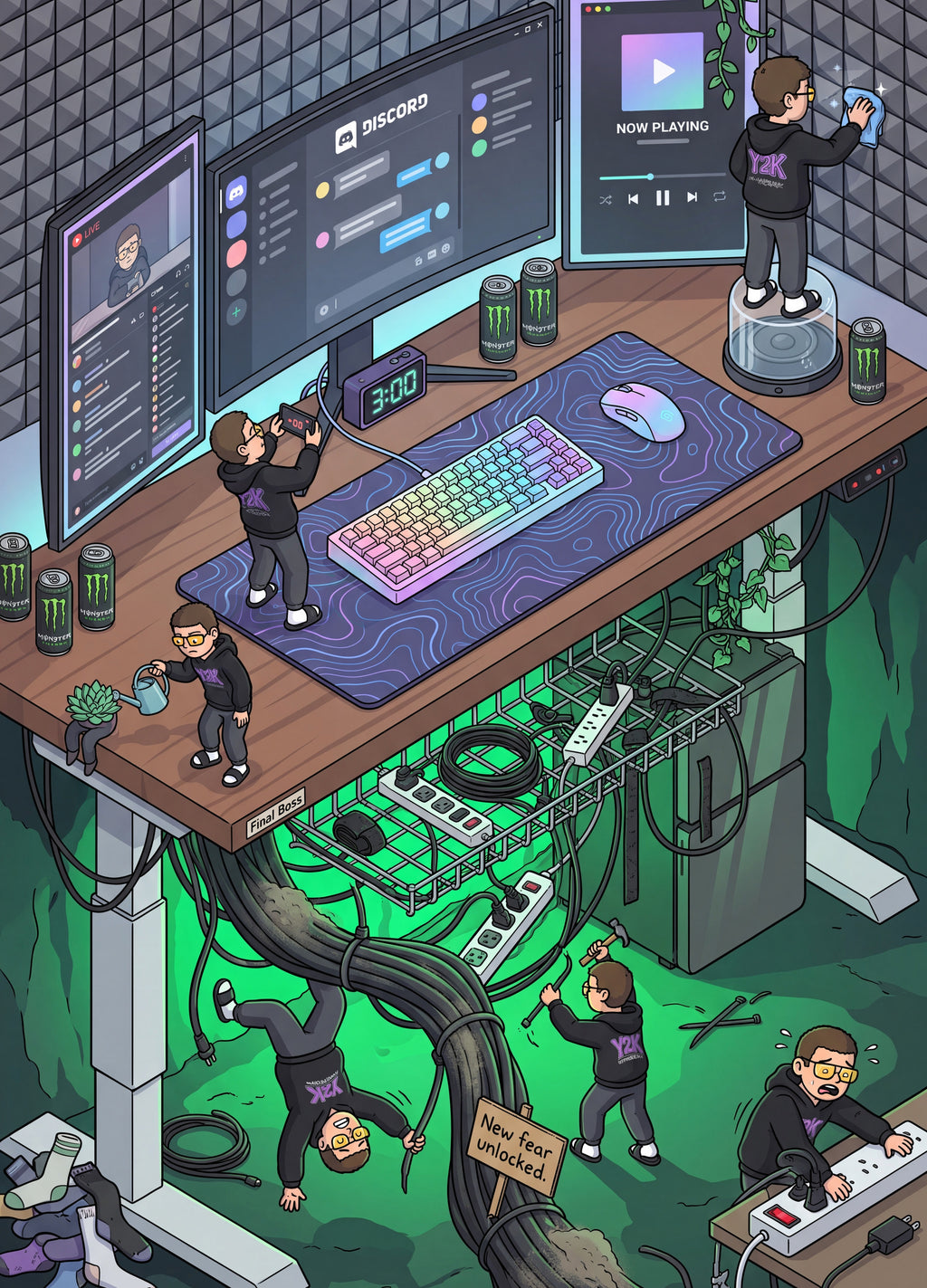 Full design artwork - The Battlestation Gamer - Hardcover Journal
