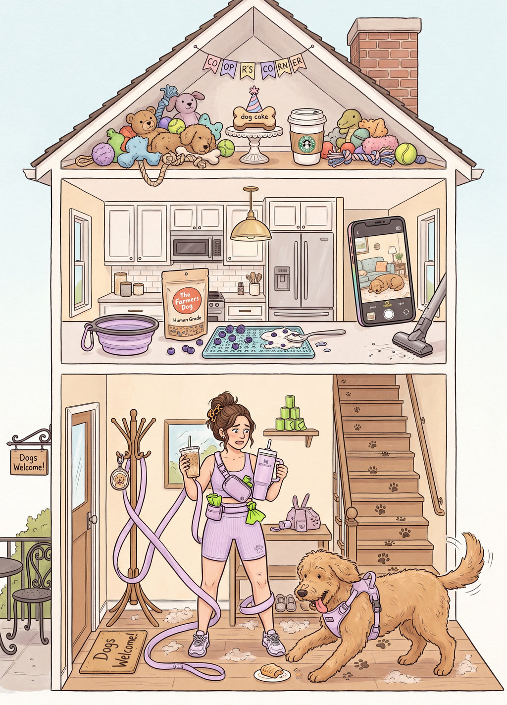 Full design artwork - The Dog Mom - Hardcover Journal