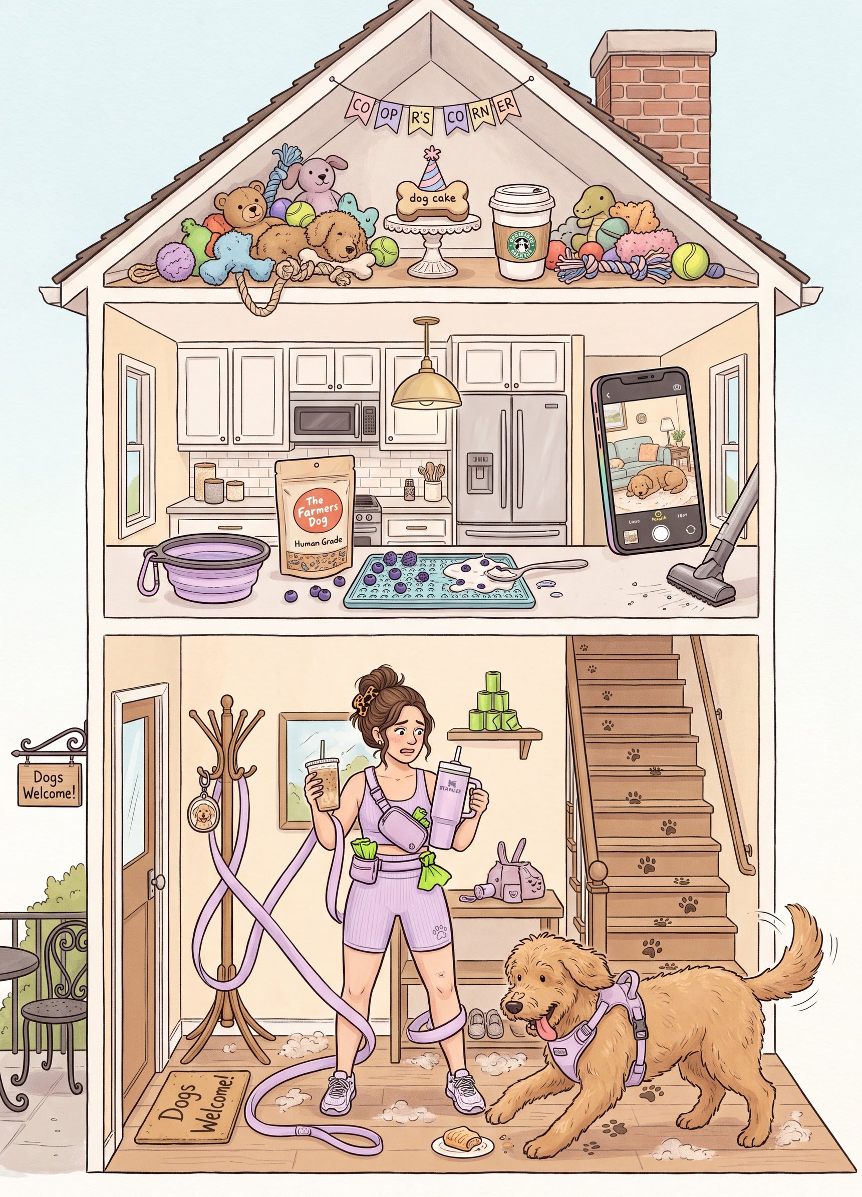 Full design artwork - The Dog Mom - Hardcover Journal