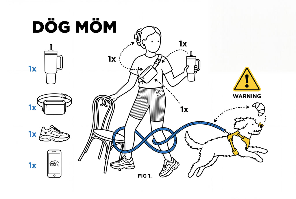 Full design artwork - The Dog Mom - Water Bottle