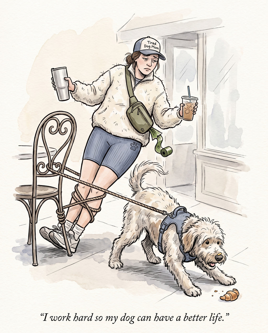 Full design artwork - The Dog Mom - Tote Bag