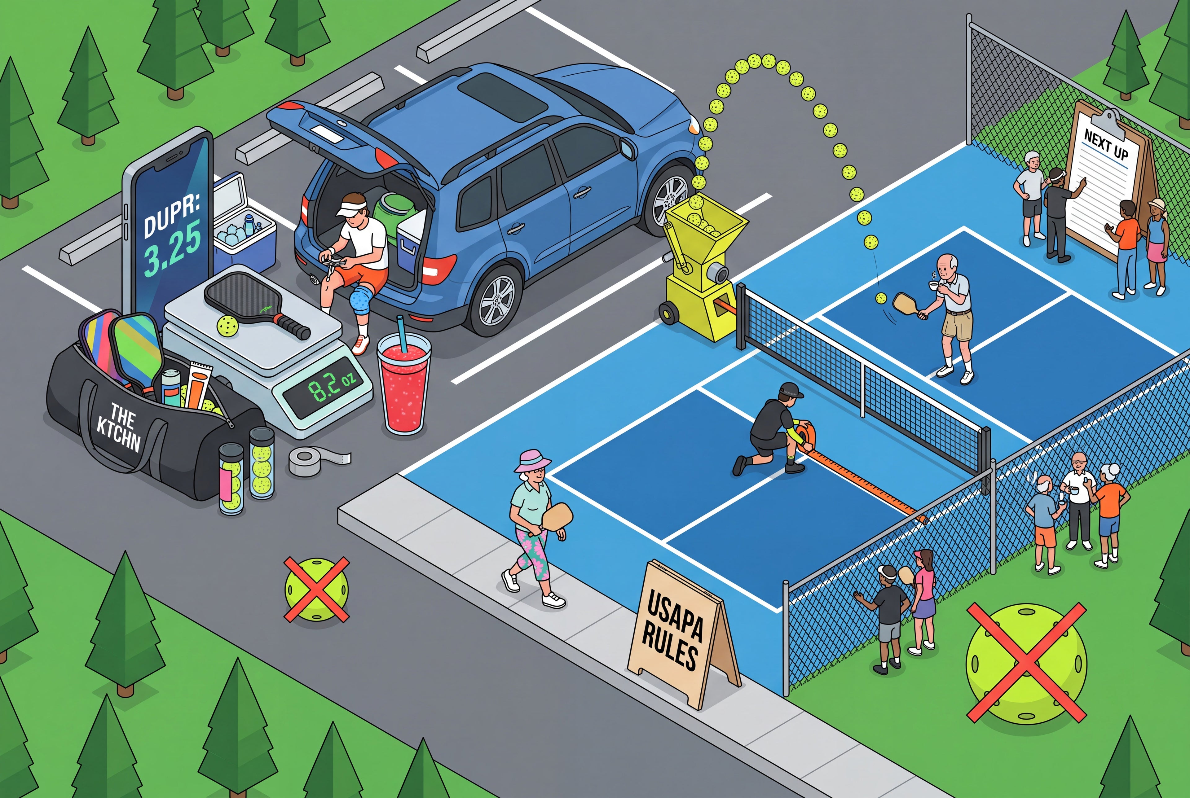 Full design artwork - The Pickleball Obsessive - Water Bottle