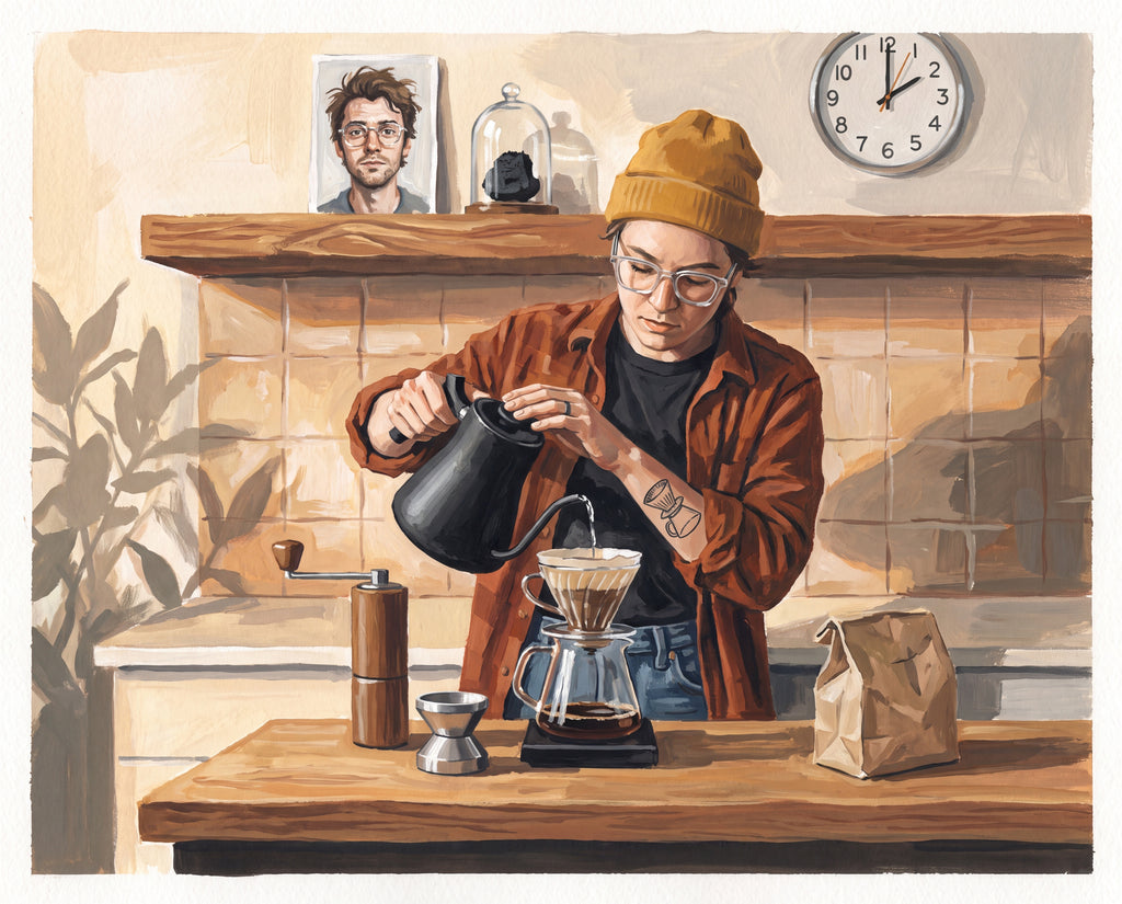 Full design artwork - The Coffee Snob - Woven Blanket