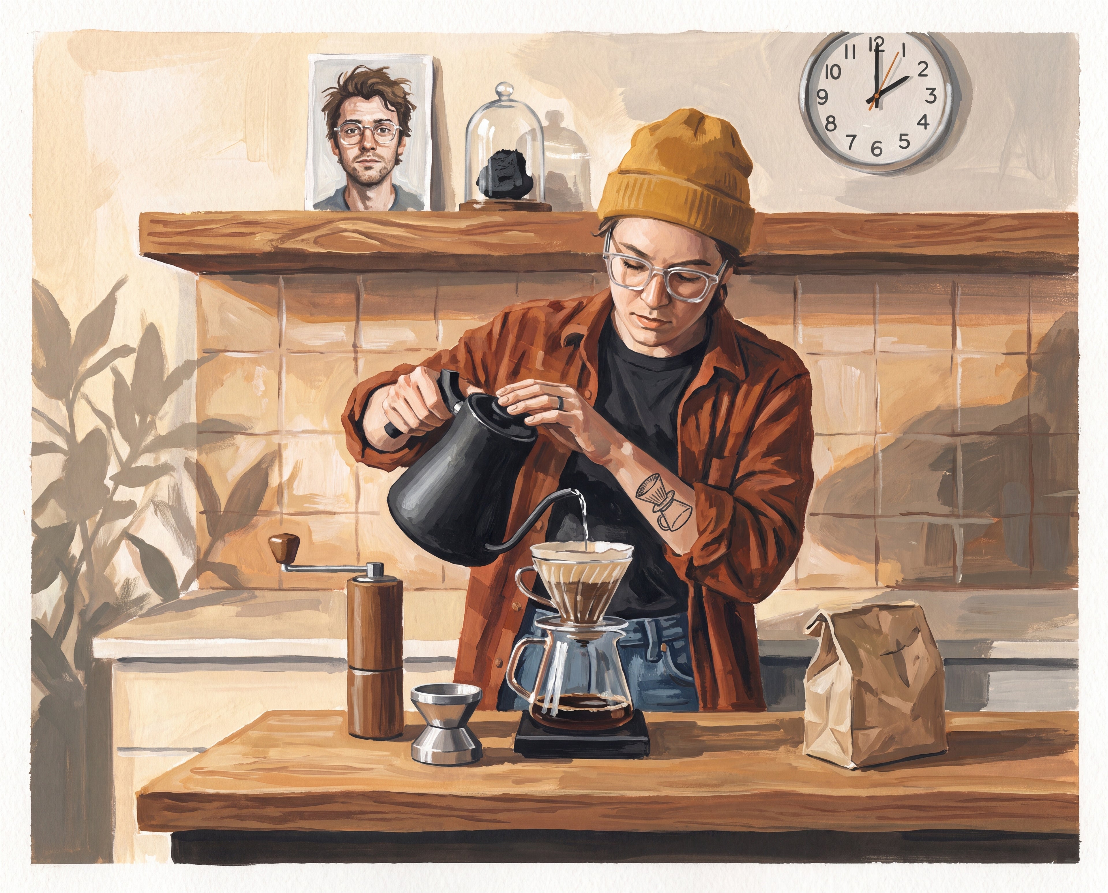 Full design artwork - The Coffee Snob - Woven Blanket