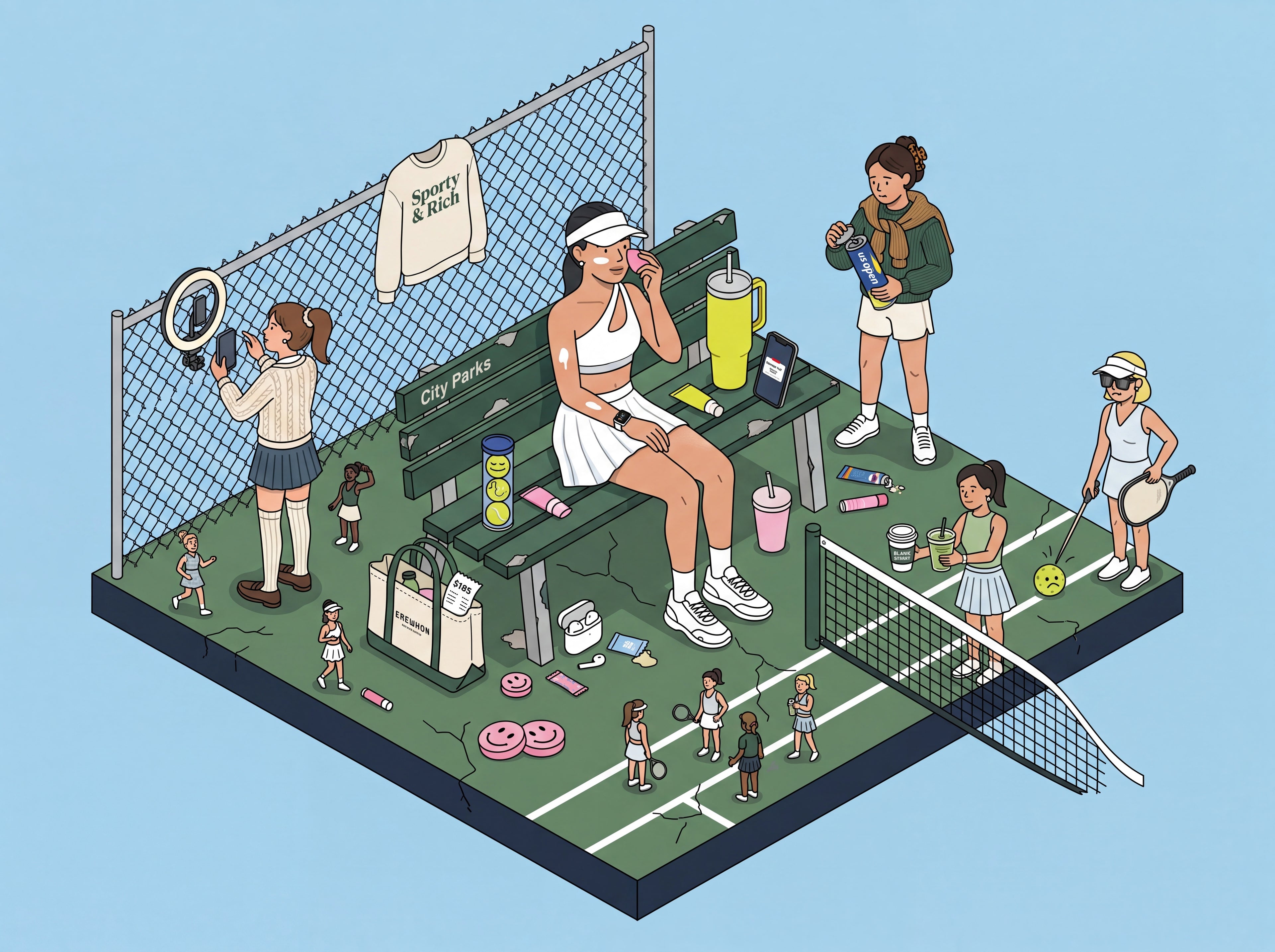 Full design artwork - The Tennis Girlie - Poster