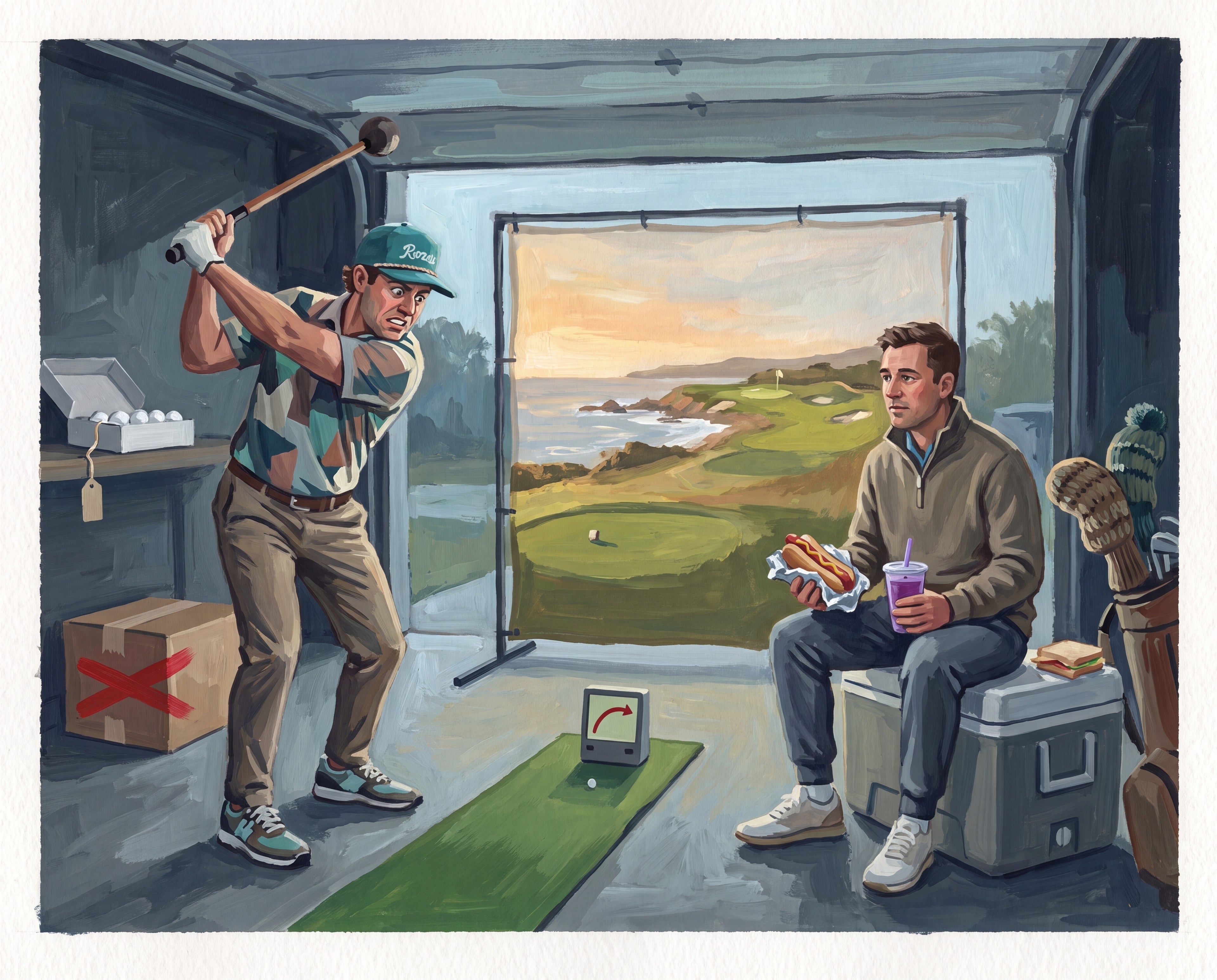 Full design artwork - The Golf Guy - Woven Blanket