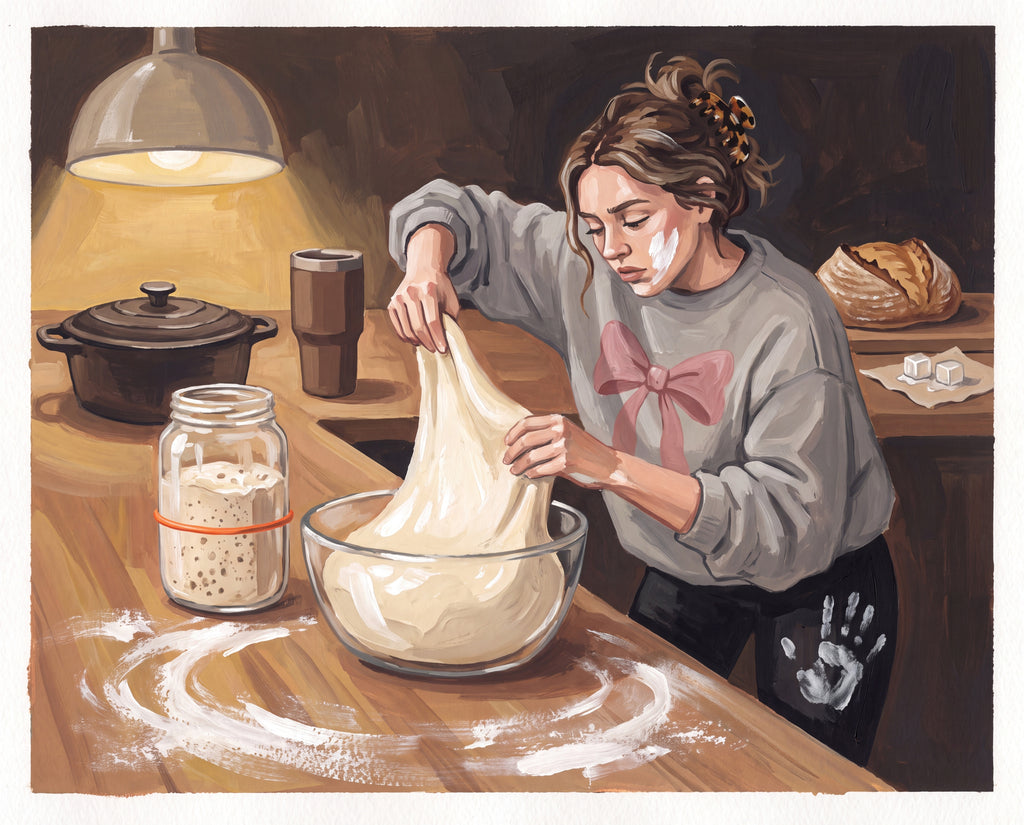 Full design artwork - The Sourdough Girlie - Woven Blanket