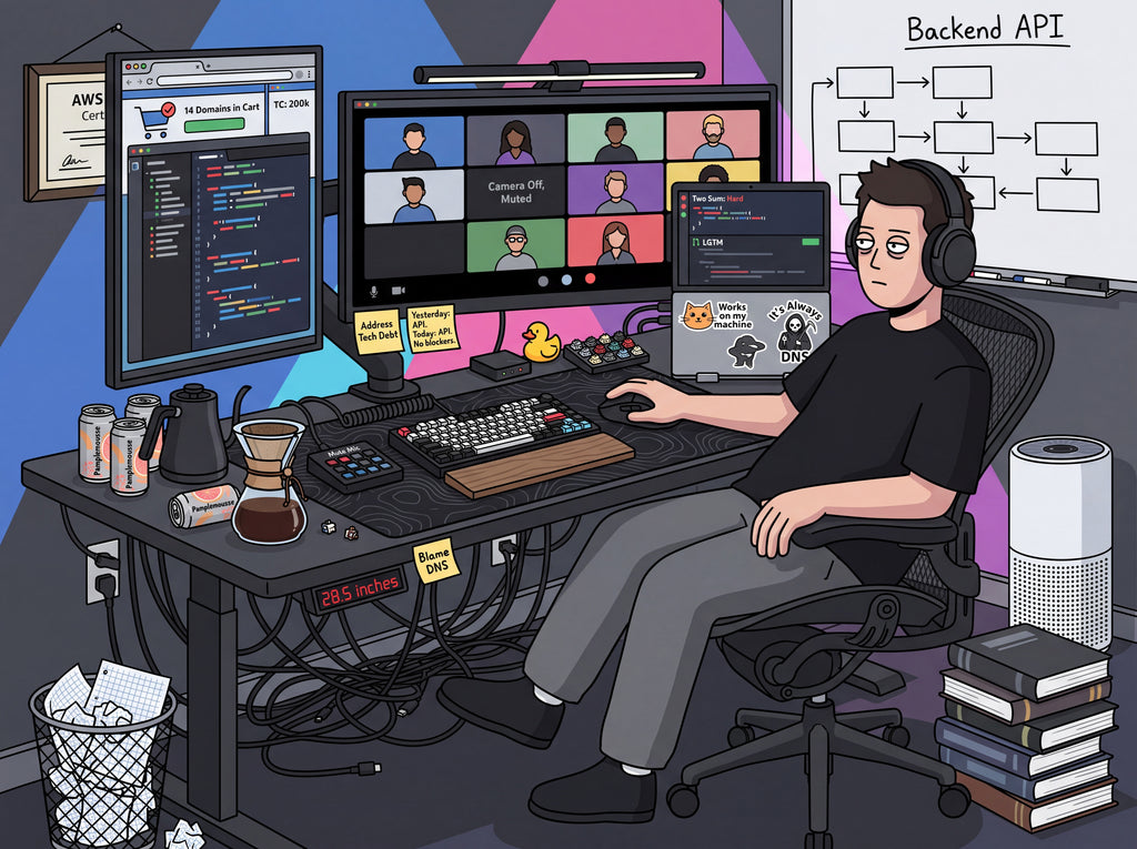 Full design artwork - The Software Engineer - Wall Tapestry
