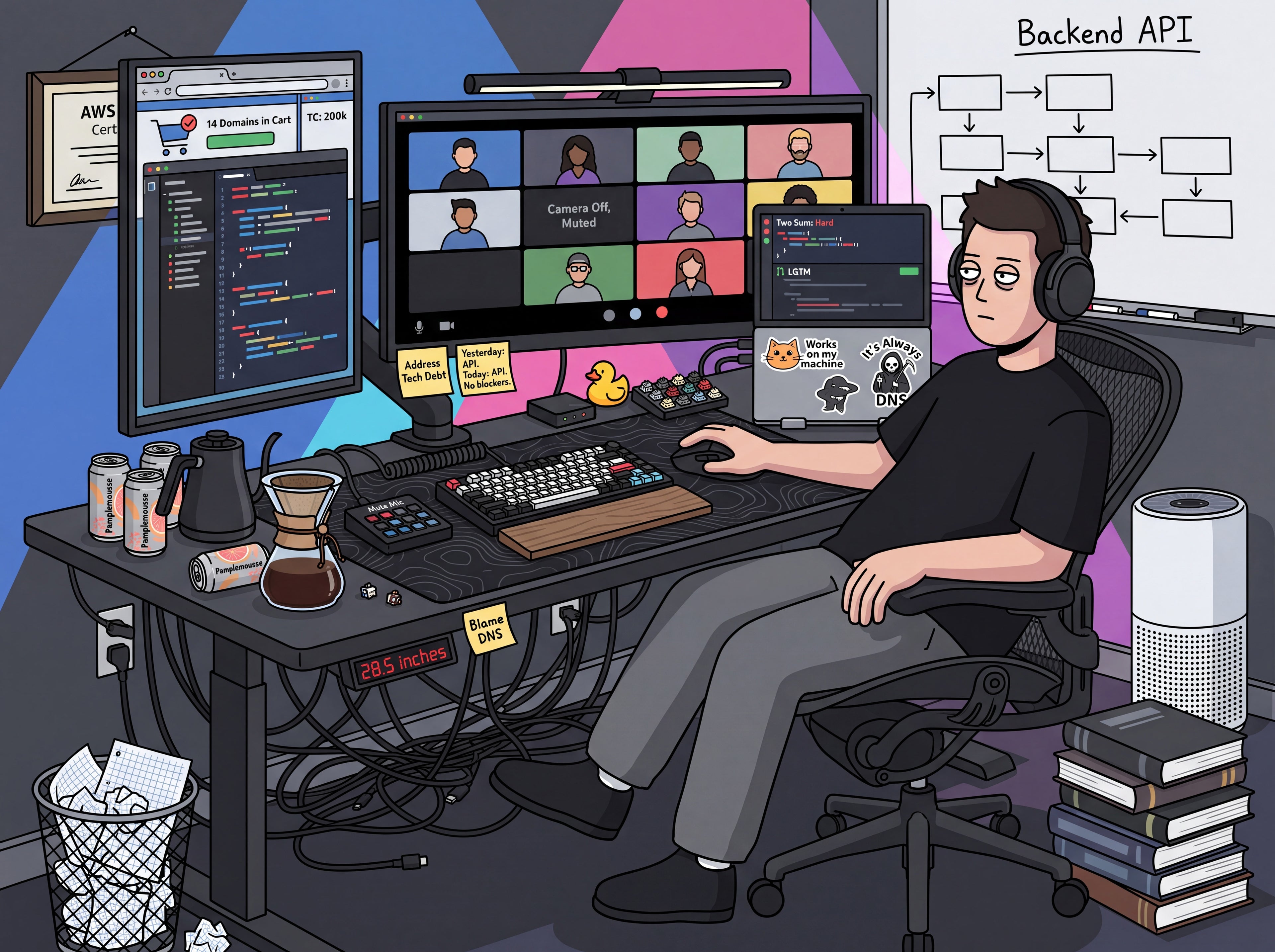 Full design artwork - The Software Engineer - Wall Tapestry