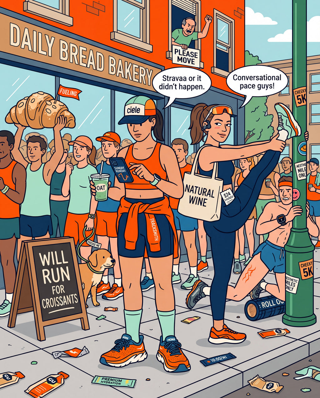 Full design artwork - The Run Club Girl - Tote Bag