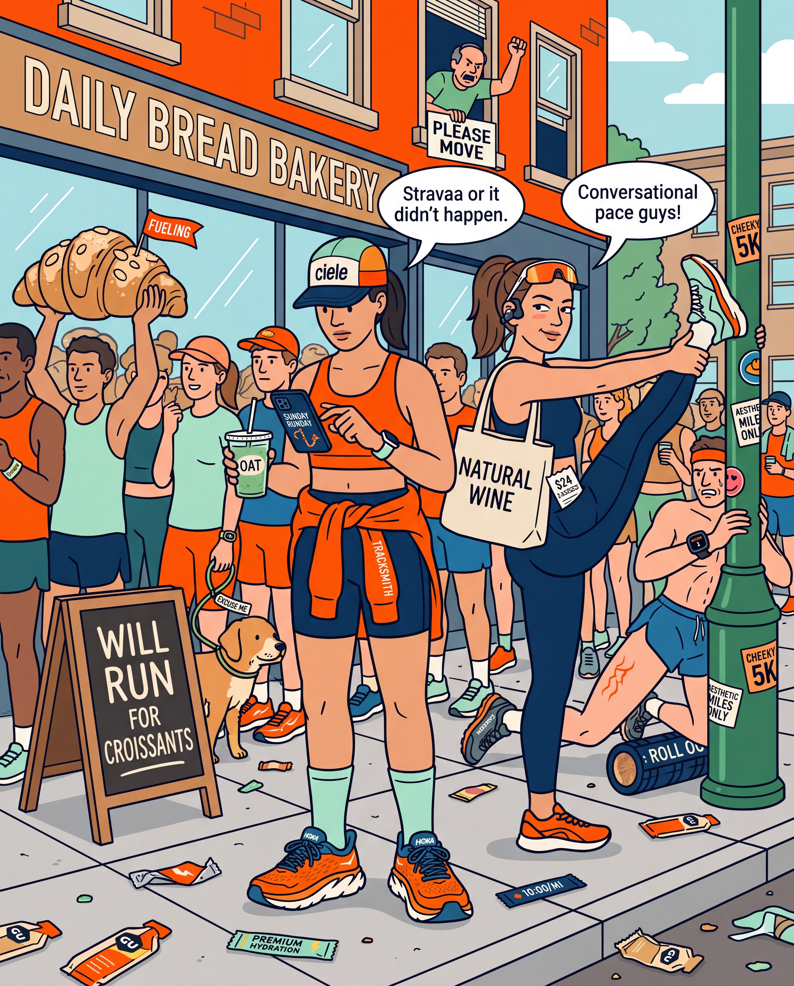 Full design artwork - The Run Club Girl - Tote Bag