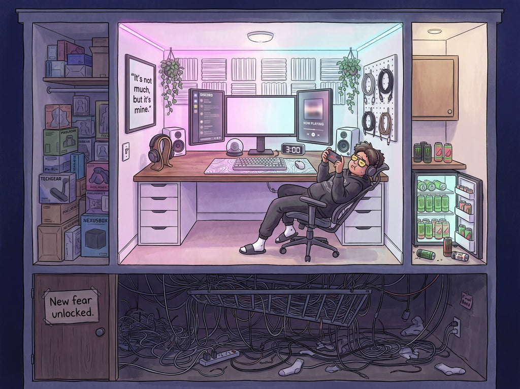 Full design artwork - The Battlestation Gamer - Wall Tapestry