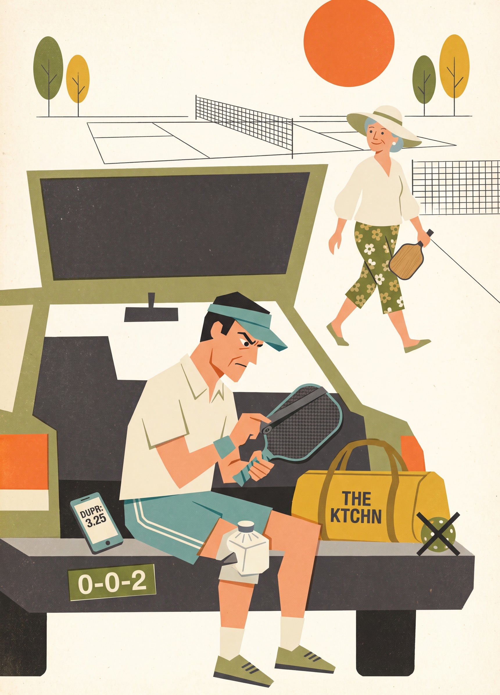 Full design artwork - The Pickleball Obsessive - Hardcover Journal